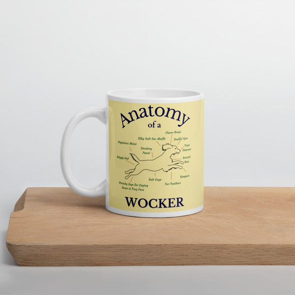 Working Cocker Spaniel Mug - Anatomy of a Wocker - Soft Yellow Mug