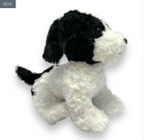 black and white Spaniel Super Soft Toy Dog