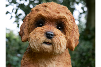 Fence Hanging Cockapoo Dog Sculpture Figurine Decoration
