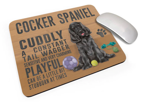 Black Cocker Spaniel Mouse Mat