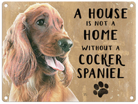 Golden Cocker Spaniel Small Metal Wall Sign