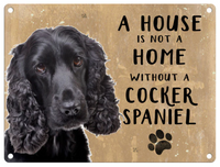 Black Cocker Spaniel Sign