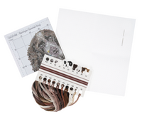 contents of springer spaniel cross stitch kit