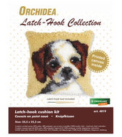 latch hook cushion spaniel puppy