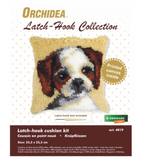 latch hook cushion spaniel puppy