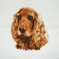 Golden cocker spaniel needlecraft