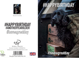 Black Cocker Spaniel Happy Birthday Greeting Card front and back