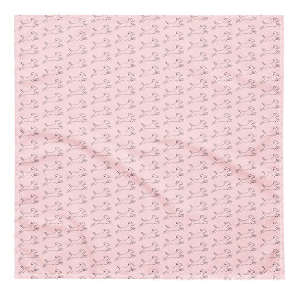 Jumping Spaniel Pattern Bandana - Pink