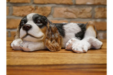 Adorable Cavalier Dog Dish Stand - with removable feeding / water bowl