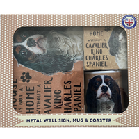 House is not a Home Cavalier King Charles Spaniel Gift Set - Sign, Mug and Coaster