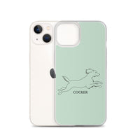 Cocker Spaniel iPhone case - Light Green