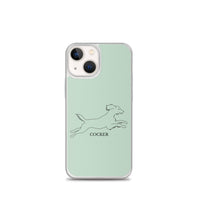 Cocker Spaniel iPhone case - Light Green