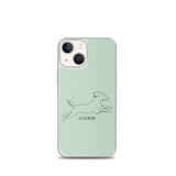 Cocker Spaniel iPhone case - Light Green