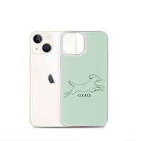 Cocker Spaniel iPhone case - Light Green