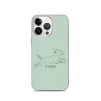 Cocker Spaniel iPhone case - Light Green