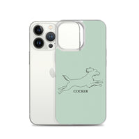 Cocker Spaniel iPhone case - Light Green