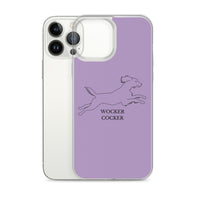 Wocker Cocker - Working Cocker Spaniel - iPhone Case - Purple