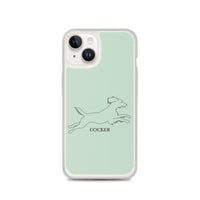 Cocker Spaniel iPhone case - Light Green