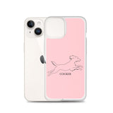 Cocker Spaniel iPhone case - Pink