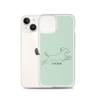 Cocker Spaniel iPhone case - Light Green