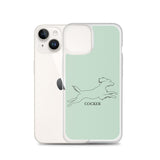 Cocker Spaniel iPhone case - Light Green