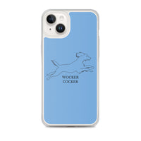 Wocker Cocker - Working Cocker Spaniel - iPhone Case - Blue