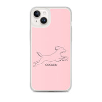 Cocker Spaniel iPhone case - Pink