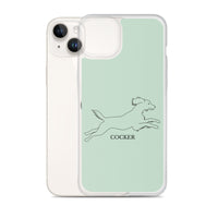 Cocker Spaniel iPhone case - Light Green