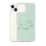 Cocker Spaniel iPhone case - Light Green