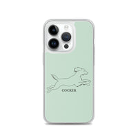 Cocker Spaniel iPhone case - Light Green