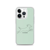 Cocker Spaniel iPhone case - Light Green