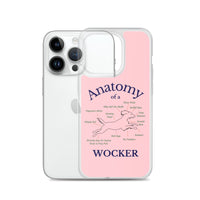 Anatomy of a Wocker - Working Cocker Spaniel - iPhone Case - Pink