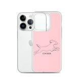 Cocker Spaniel iPhone case - Pink