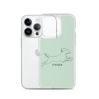 Cocker Spaniel iPhone case - Light Green