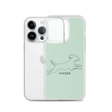 Cocker Spaniel iPhone case - Light Green