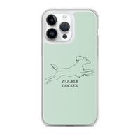 Wocker Cocker - Working Cocker Spaniel - iPhone Case - Pale Green