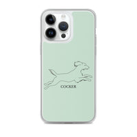 Cocker Spaniel iPhone case - Light Green