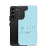 Cocker Spaniel Samsung Phone Case - Light Blue