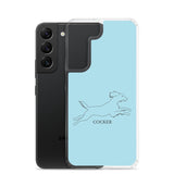 Cocker Spaniel Samsung Phone Case - Light Blue