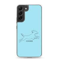 Cocker Spaniel Samsung Phone Case - Light Blue