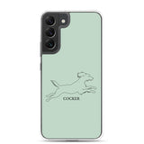 Cocker Spaniel Samsung Phone Case - Light Green
