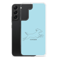 Cocker Spaniel Samsung Phone Case - Light Blue