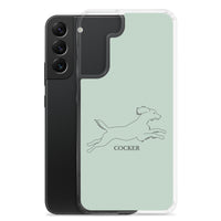Cocker Spaniel Samsung Phone Case - Light Green