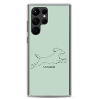 Cocker Spaniel Samsung Phone Case - Light Green