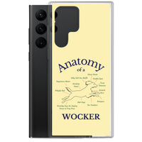 Anatomy of a Wocker - Working Cocker Spaniel - Samsung Phone Case - Soft Yellow