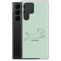 Cocker Spaniel Samsung Phone Case - Light Green