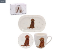 Cockapoo mug coaster and small tray