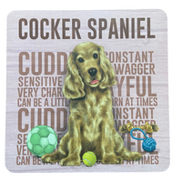 Cuddly Cocker Spaniel Melamine Coaster