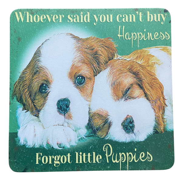 Cavalier Spaniel Puppies Melamine Coaster
