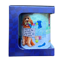 The Sock Monster Spaniel Mug in box